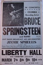 Springsteen Concert-Liberty Hall Houston Tex 1974