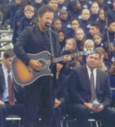 Bruce Springsteen performs Thunder Road-Boston, Ma. Zakim Bridge Dedication 10-04-02. Photo Courtesy of Jillian