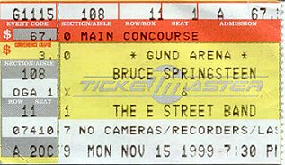 Bruce Springsteen Cleveland Concert Ticket