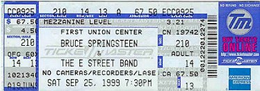 Bruce Springsteen Concert Ticket