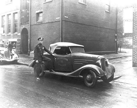 Philadelphia Office and patrol car-1930's