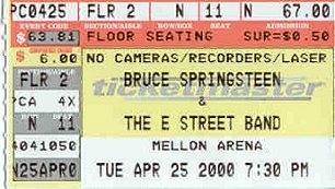 Bruce Springsteen Pittsburgh Concert Ticket