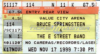 Bruce Springsteen Columbus Ohio Concert Ticket